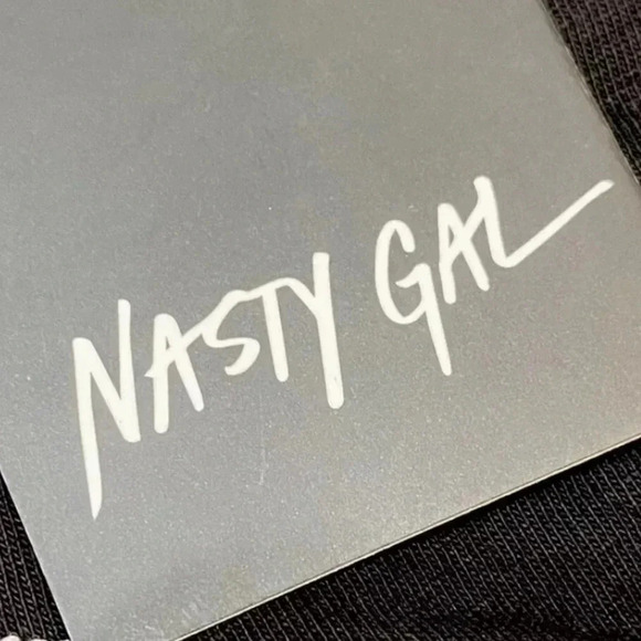 NWT Nasty Gal Collection Women’s Contrast Stitch Racer Mini Black Dress size 8 - Picture 12 of 12